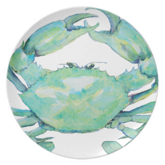 Assiette Crabe bleu