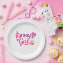 Assiette de fête d'anniversaire pour fille Enfant