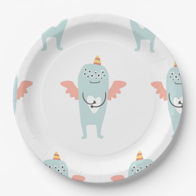 Assiette de fête de Monster Vert Petite Menthe (Devant)