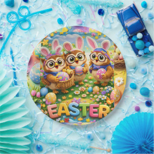 assiette de fête de Pâques rex hoot