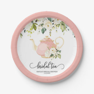 Assiette de fête de thé de mariage - Rose SUR MES