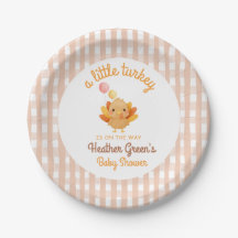 Assiette de fête pour Baby Shower avec un petit di