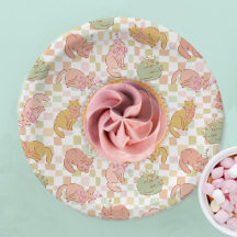 Assiette de fête pour chat, fête de chatons aux nœ