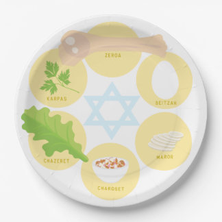 Assiette de Seder pour Enfants - Jaune