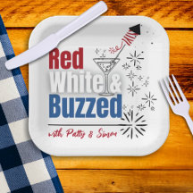 Assiette en carton pour le 4 juillet ou la fête de