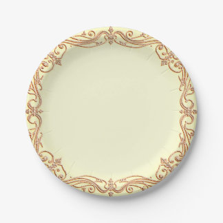 Assiette en papier à bordure fantaisie