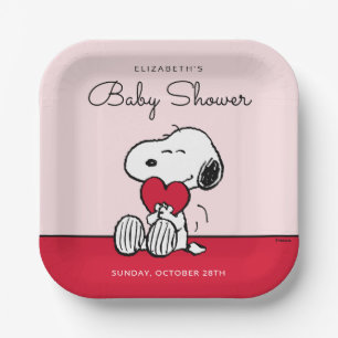 Assiette en papier Baby Shower Snoopy Petit Chér