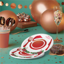 Assiette en papier Bon Appétit de Noël