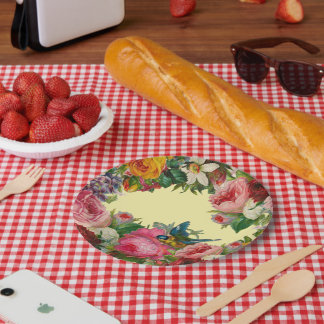 Assiette en papier Bouquet de printemps