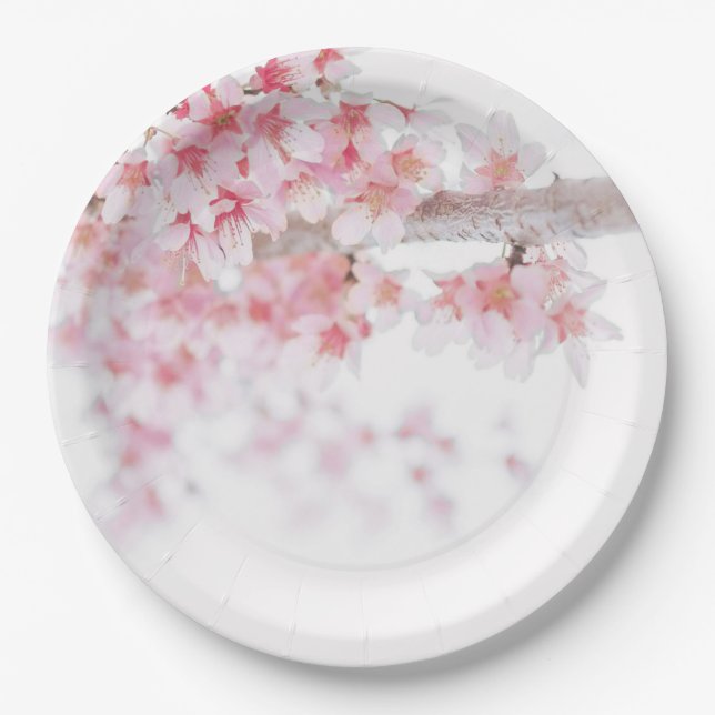 ASSIETTE EN PAPIER: CHERRY BLOSSOM (Devant)
