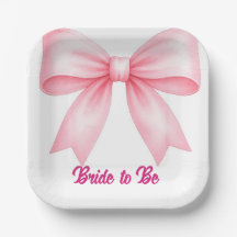 Assiette en Papier Coquette Rose pour Future Marié