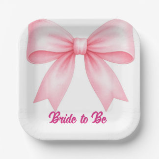Assiette en Papier Coquette Rose pour Future Marié