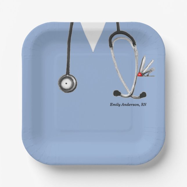 Assiette en papier de fin d'études d'infirmière cr (Recto)