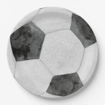 Assiette en papier de football
