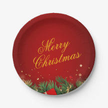 Assiette en papier de Noël – Vaisselle de fête fes
