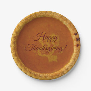 Assiette en Papier de Thanksgiving avec Tarte au C