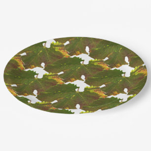 Assiette en papier - Mosaïque de feuille de vigne
