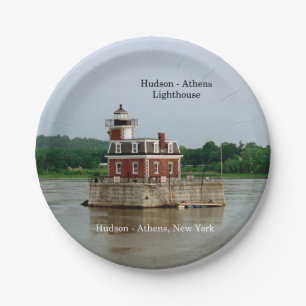 Assiette en papier phare de Hudson Athens