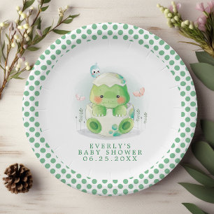 Assiette en papier pour Baby Shower sur le thème d