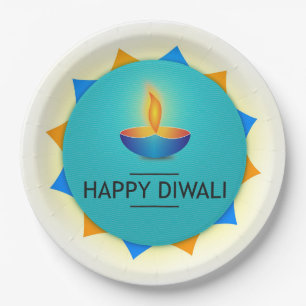 Assiette en papier pour Diya de Diwali