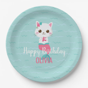 Assiette en papier pour fête d'anniversaire de Mer