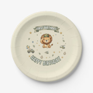 Assiette en papier pour le premier anniversaire du