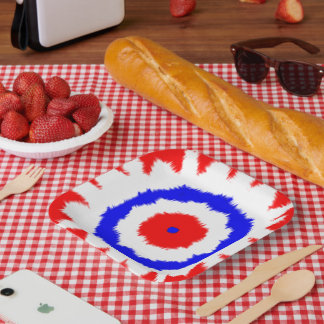 Assiette en papier pour le quatre juillet