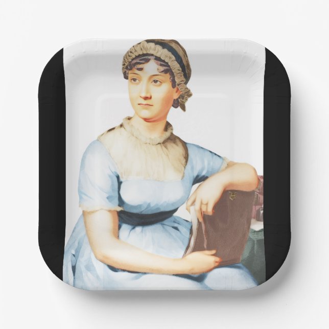 Assiette en papier vintage Jane Austen (Recto)