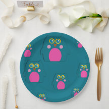 Assiette en papier violette pour fête d'anniversai