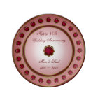 40e anniversaire Mariage plaque de porcelaine