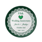 55e anniversaire du Mariage EMERALD Dentelle verte