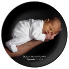 Black Keepsaké Custom Baby Photo Plate
