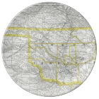 Carte vintage de l'Oklahoma (1889)