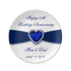 Damask 45e anniversaire Mariage plaque de porcelai