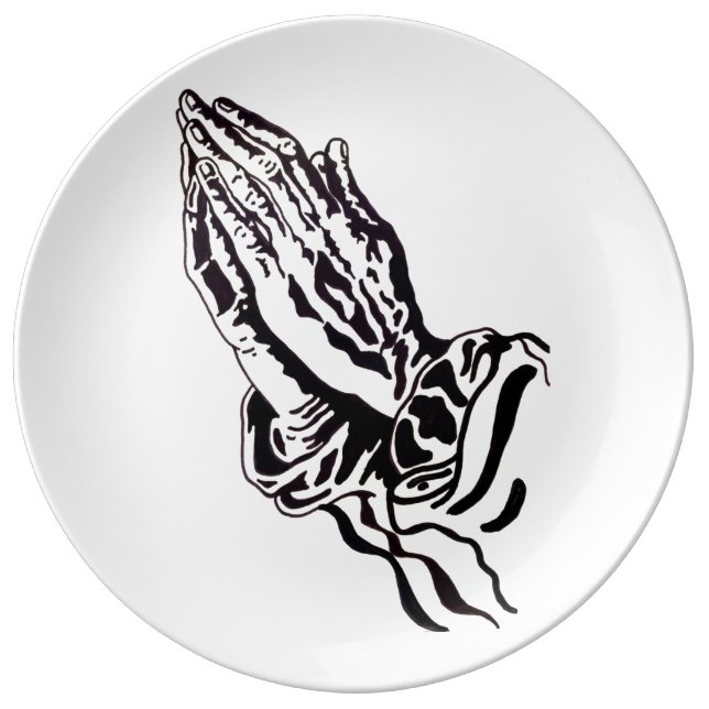 Assiette En Porcelaine Prière (Devant)