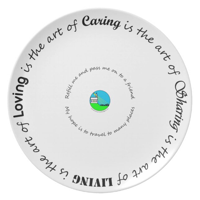 Assiette Passage d'amitié il du plat - mélamine (Devant)