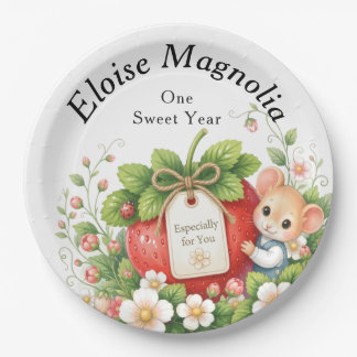 Assiette personnalisée de premier anniversaire Ber