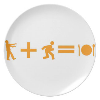 Assiette Plat d'équation de zombi