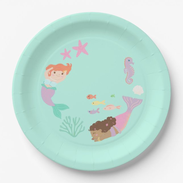 Assiette Sirène 9" (Devant)
