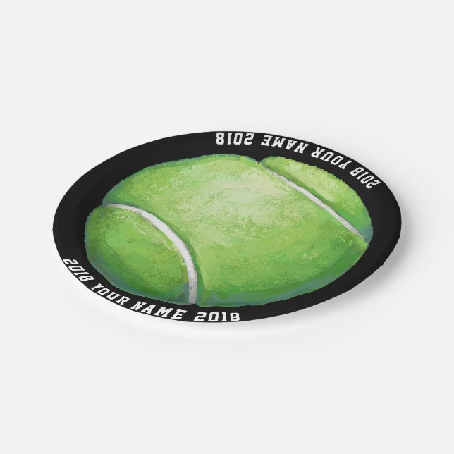 Assiettes En Carton 08of12 Tennis Ball Custom Party Plate (Angle)