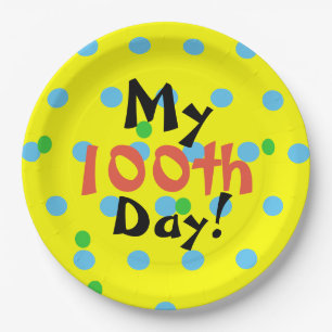 Assiettes En Carton 100th Jour des plaques à papier de célébration