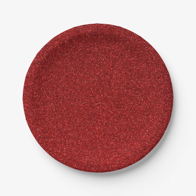 Assiettes En Carton 10 approvisionnements rouge foncé de partie (Devant)