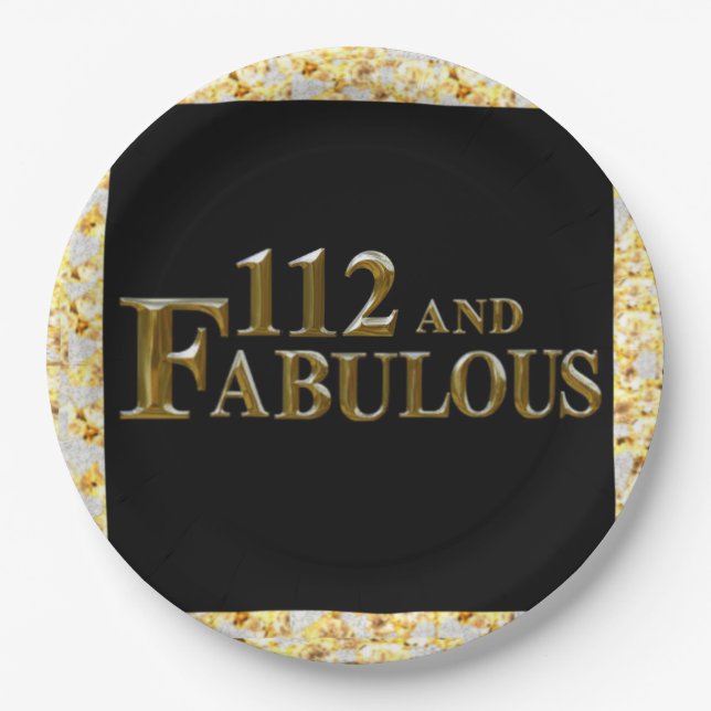 Assiettes En Carton 112 Anniversaire  (Devant)