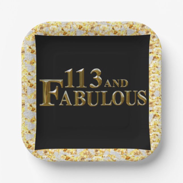 Assiettes En Carton 113 Anniversaire  (Recto)
