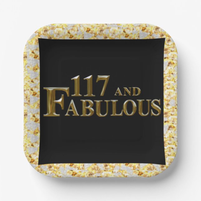 Assiettes En Carton 117 Anniversaire  (Recto)