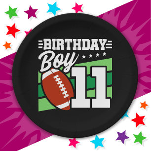 Assiettes En Carton 11 Ans Football Party Thème 11ème anniversaire gar