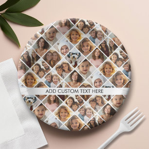Assiettes En Carton 12 Photo Collage - Vous photos carrés ou instagram