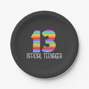 Assiettes En Carton 13e Popping officiel pour adolescents ou filles