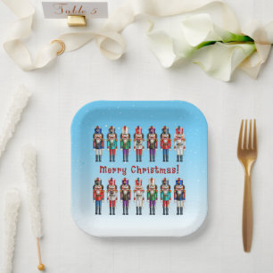 Assiettes En Carton 14 soldats de jouets de cétacés noix