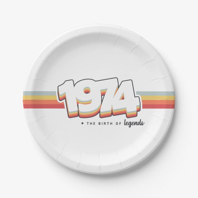Assiettes En Carton 1974 La naissance des légendes (Devant)
